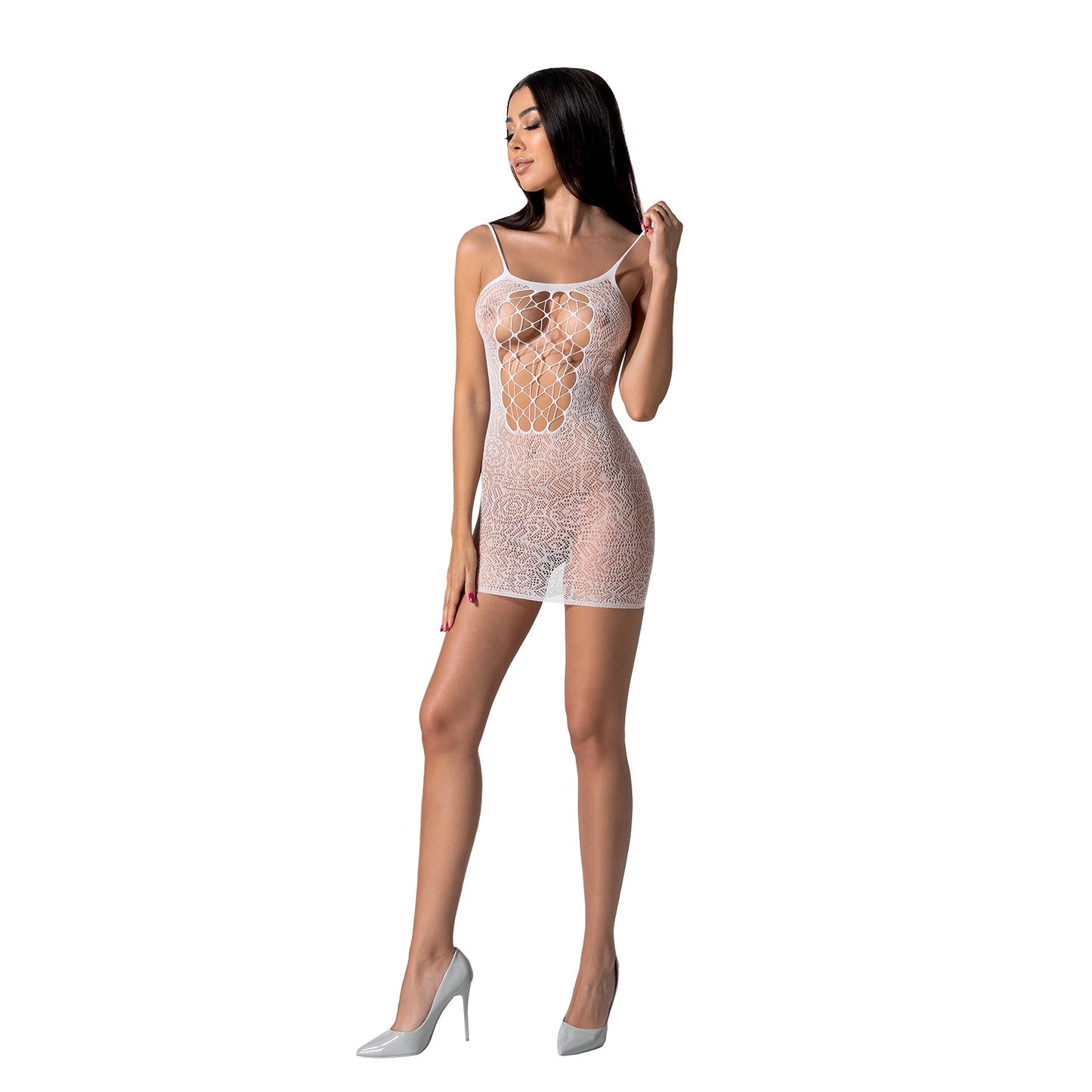 VESTIDO BS096 BRANCO EROTIC LINE PASSIONT. ÚNICO