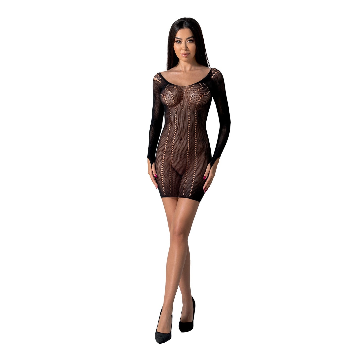 VESTIDO BS101 PRETO EROTIC LINE PASSIONT. ÚNICO