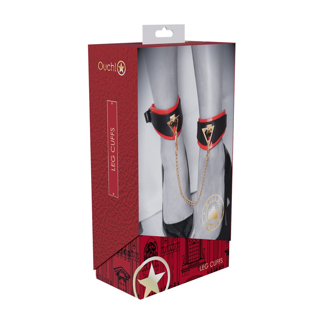 ALGEMAS DE TORNOZELOS MILAN COLLECTION PRETO/VERMELHO OUCH!