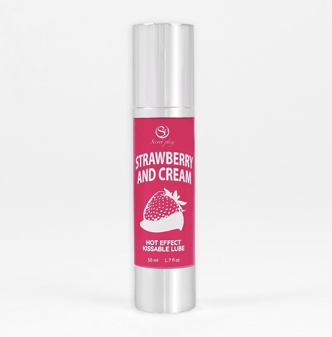 LUBRIFICANTE DE EFEITO CALOR COM SABOR A MORANGO COM NATAS 50 ML SECRET PLAY