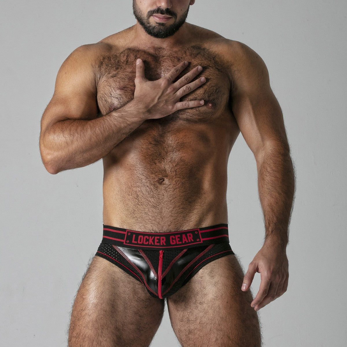 CUECA MASSIVE RUDE LOCKER GEAR VERMELHA42 XL
