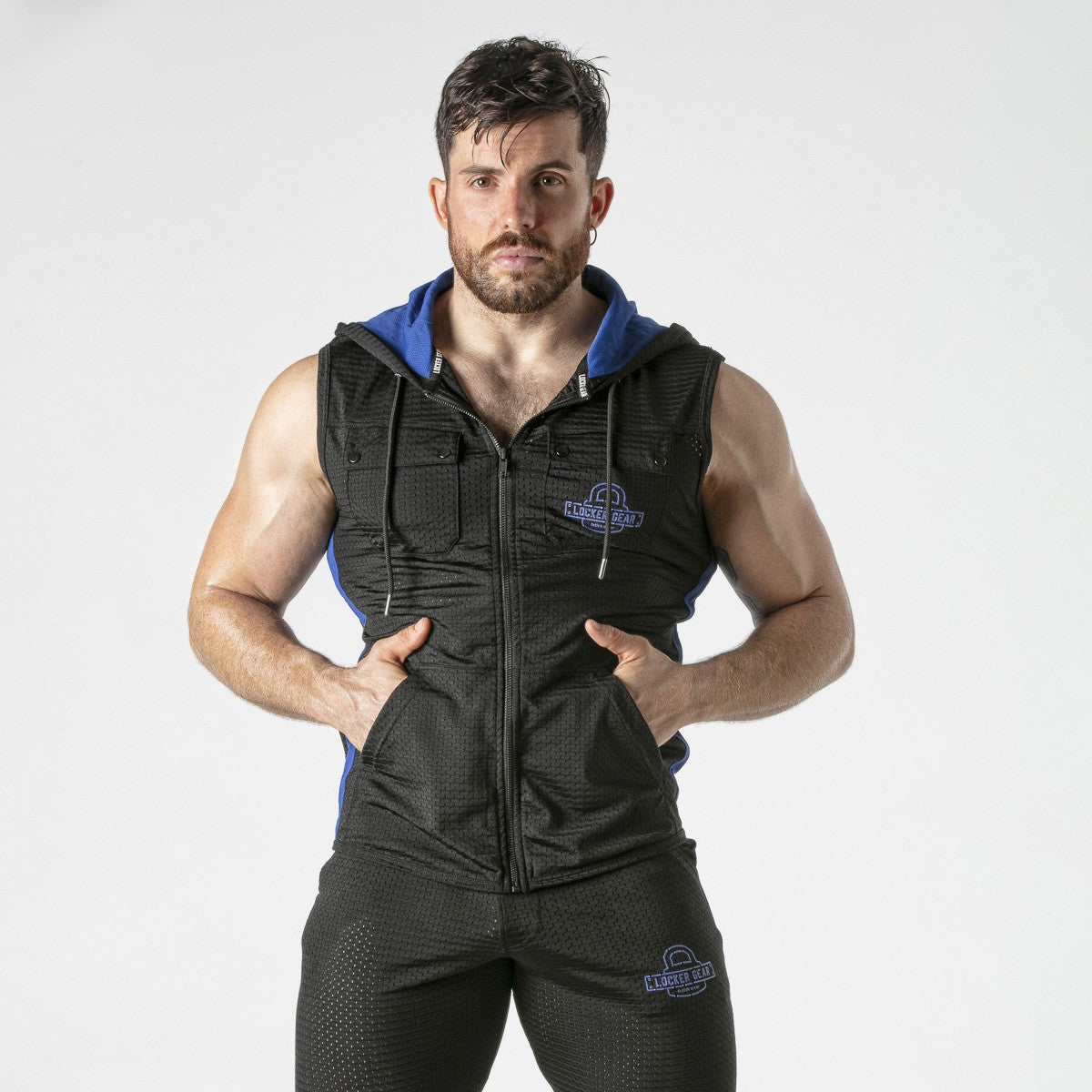 COLETE HOODY AZUL LOCKER GEAR38 M