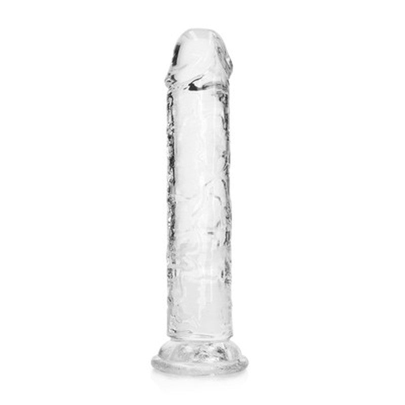 DILDO STRAIGHT REALISTIC CRYSTAL CLEAR 7 /18 CM TRANSPARENTE REALROCK