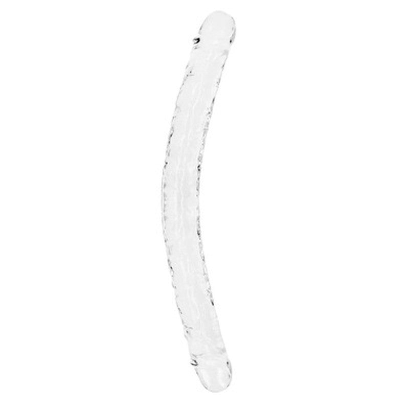 DILDO DUPLO CRYSTAL CLEAR 18 /45 CM TRANSPARENTE REALROCK