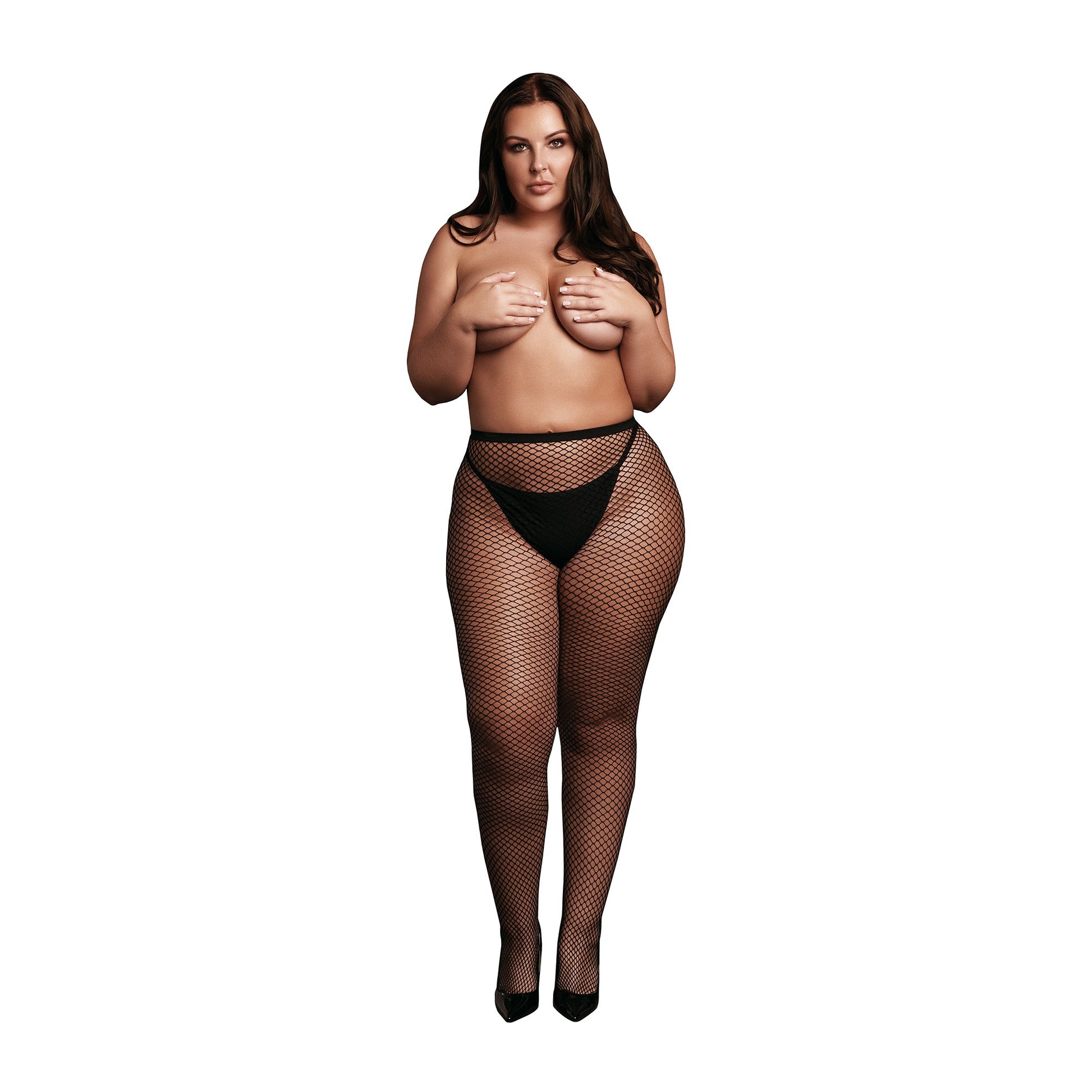COLLANTS DE REDE PRETOS TAMANHO QUEEN LE DÉSIR42 XL