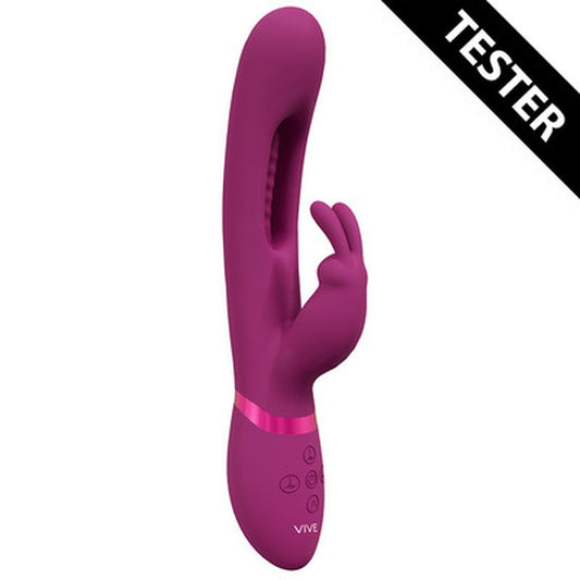 TESTER VIBRADOR MIKA TRIPLE VIBRATING MOTOR RABBIT AND FLAPPING STIMULATOR ROSA VIVE