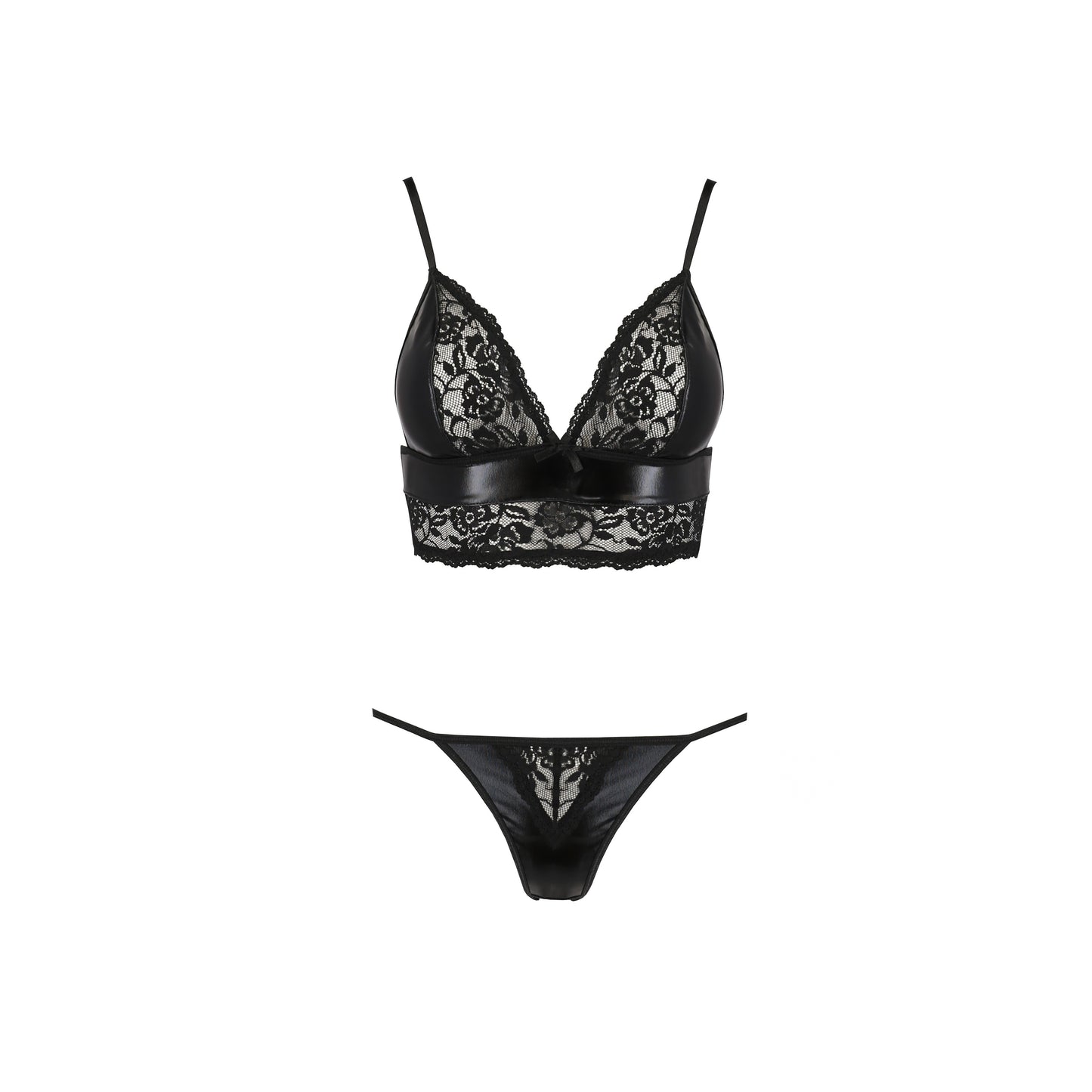 CONJUNTO DE 2 PEÇAS ASUNA PRETO EROTIC LINE PASSION44-46 XXL/3XL
