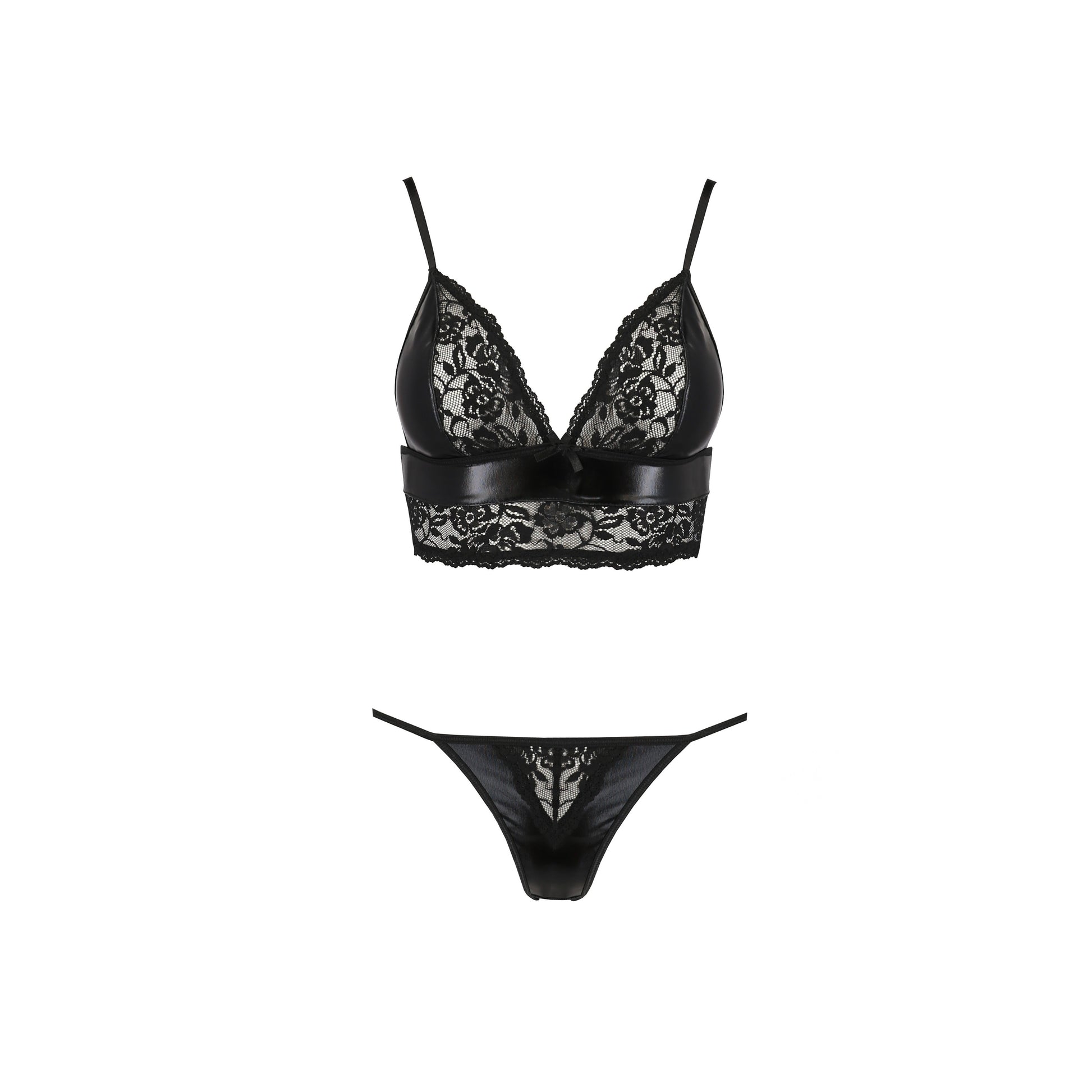 CONJUNTO DE 2 PEÇAS ASUNA PRETO EROTIC LINE PASSION44-46 XXL/3XL