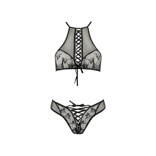 CONJUNTO DE 2 PEÇAS AZALIA PRETO EROTIC LINE PASSION44-46 XXL/3XL