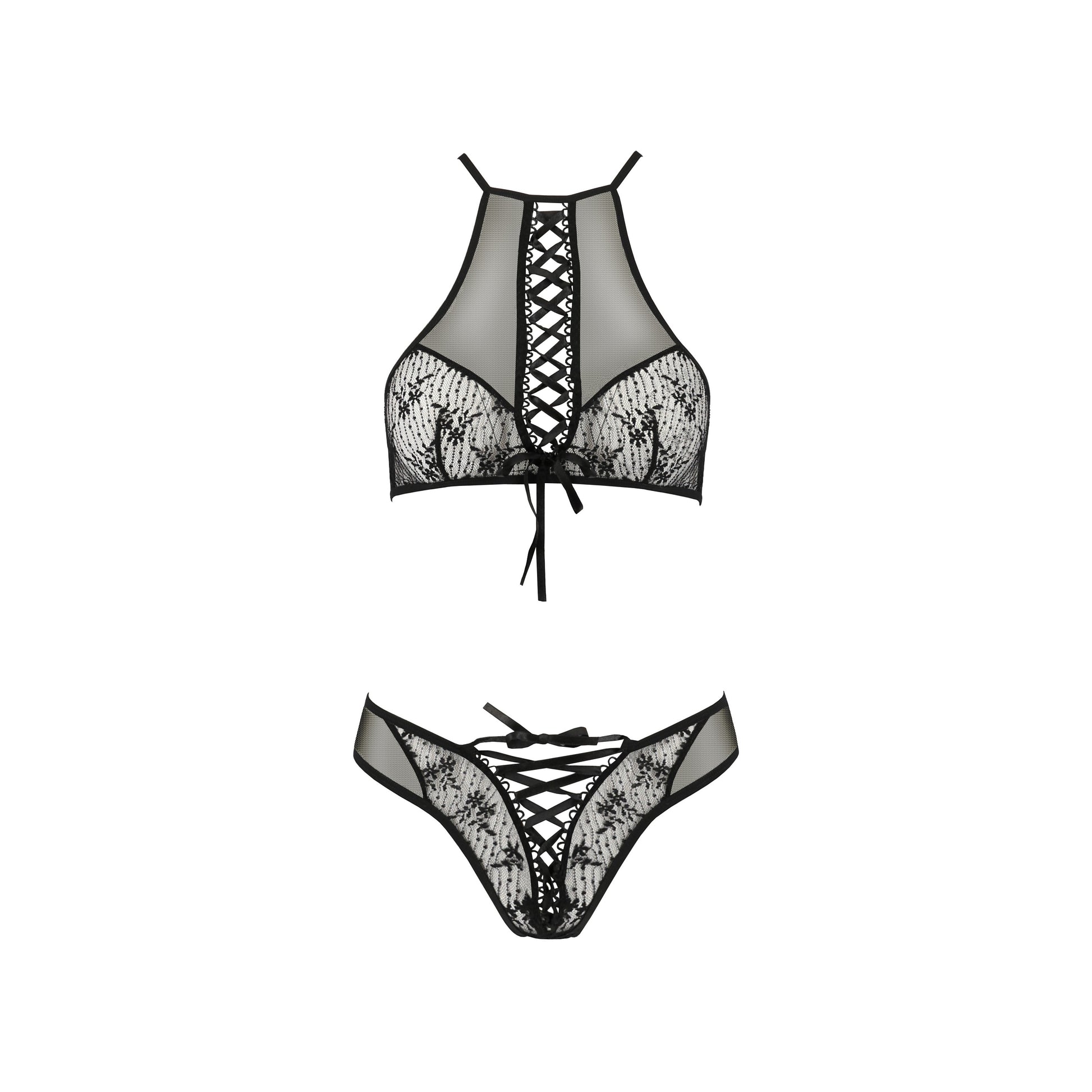 CONJUNTO DE 2 PEÇAS AZALIA PRETO EROTIC LINE PASSION40-42 L/XL