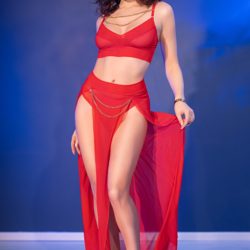 CONJUNTO CR-4850 VERMELHO CHILIROSE36 S