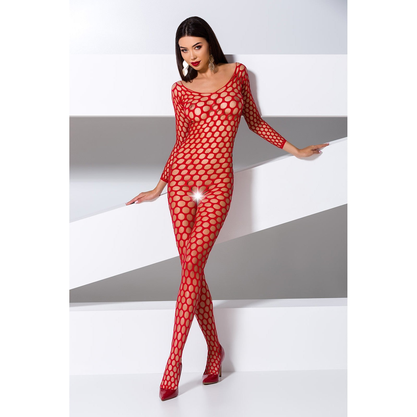 CATSUIT BS077 VERMELHO EROTIC LINE PASSIONT. ÚNICO