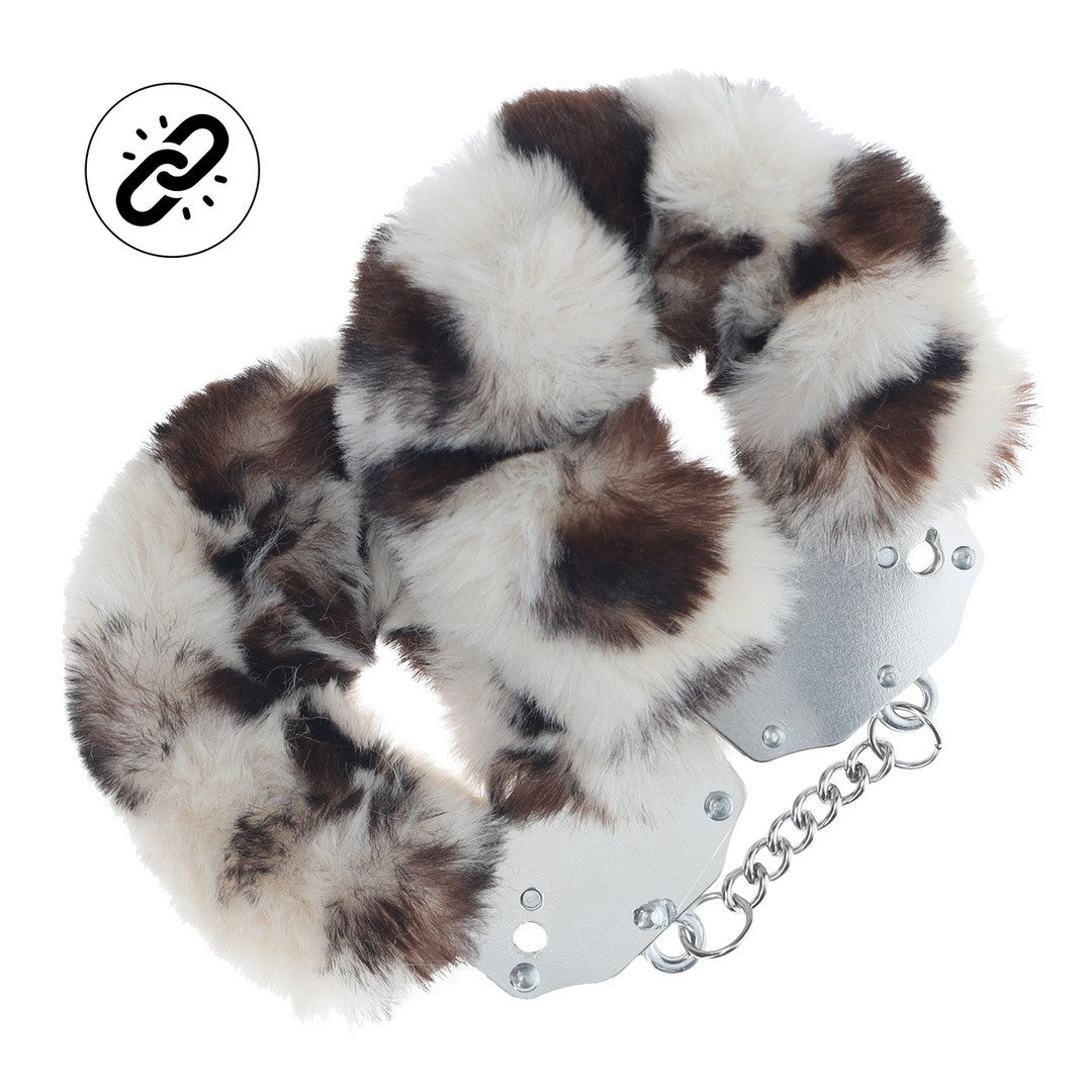 ALGEMAS COM PELÚCIA HEAVY-DUTY FLUFFY SNOW LEOPARD OUCH!