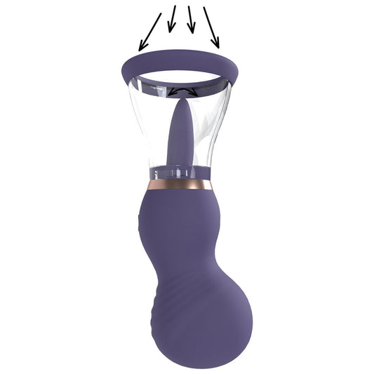 BOMBA RECARREGÁVEL PARA VULVA E SEIOS SENSUAL ROXA PUMPED
