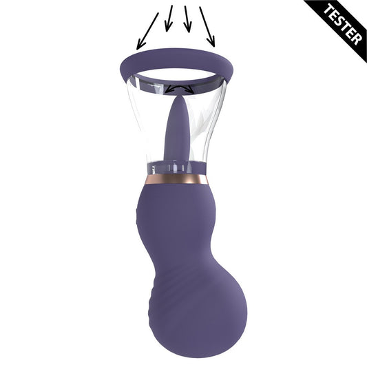 TESTER BOMBA RECARREGÁVEL PARA VULVA E SEIOS SENSUAL ROXA PUMPED