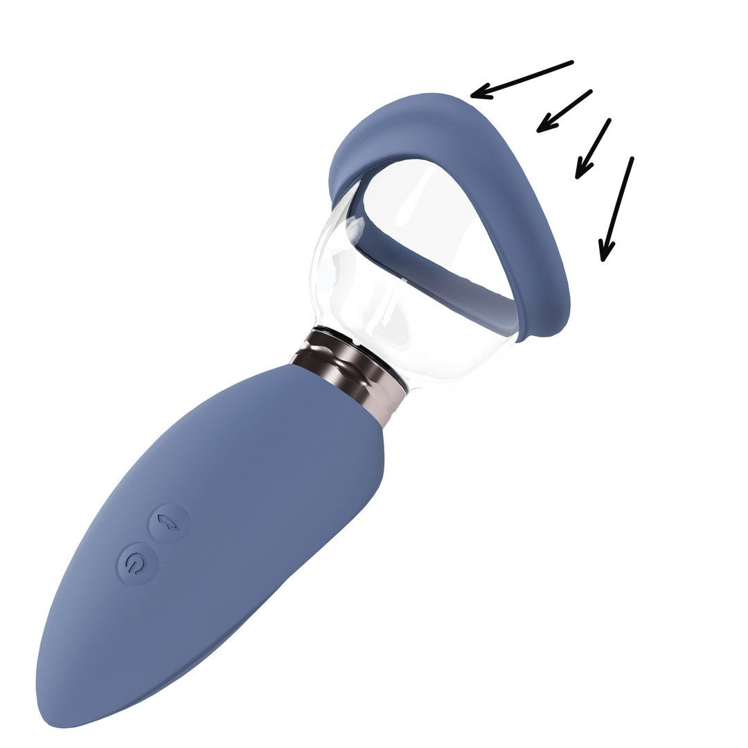 BOMBA PARA VULVA E SEIOS AROUSING BLUE PUMPED