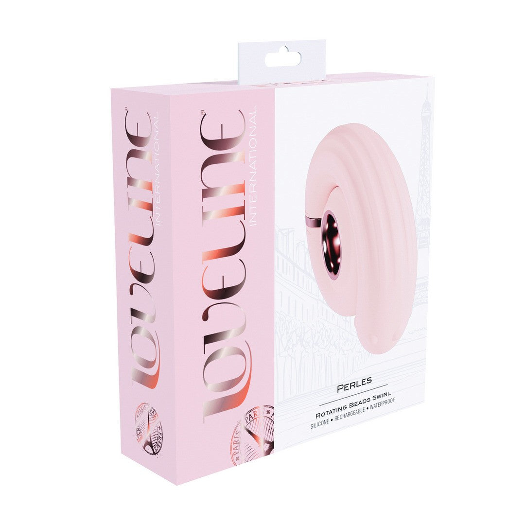 VIBRADOR COM PÉROLAS ROTATIVAS PERLES SWIRL ROSA LOVELINE