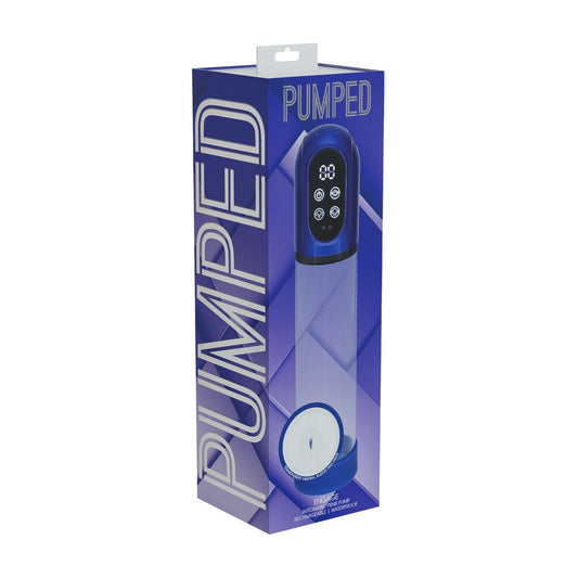 BOMBA PARA O PÉNIS AUTOMÁTICA E MASTURBADOR ENGAGE METALLIC BLUE PUMPED