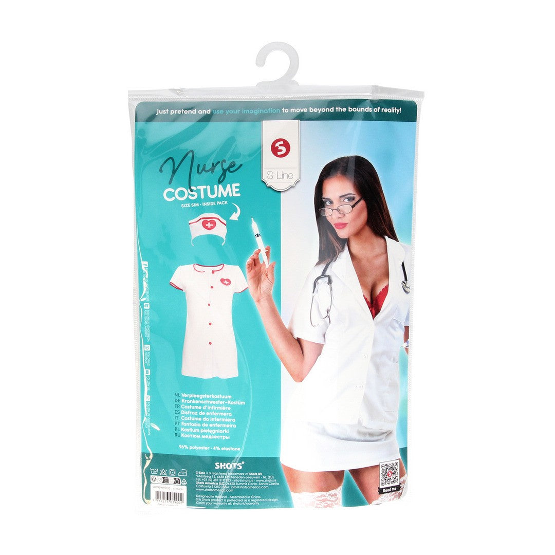 FANTASIA DE ENFERMEIRA BRANCO S-LINE 36-38 S/M
