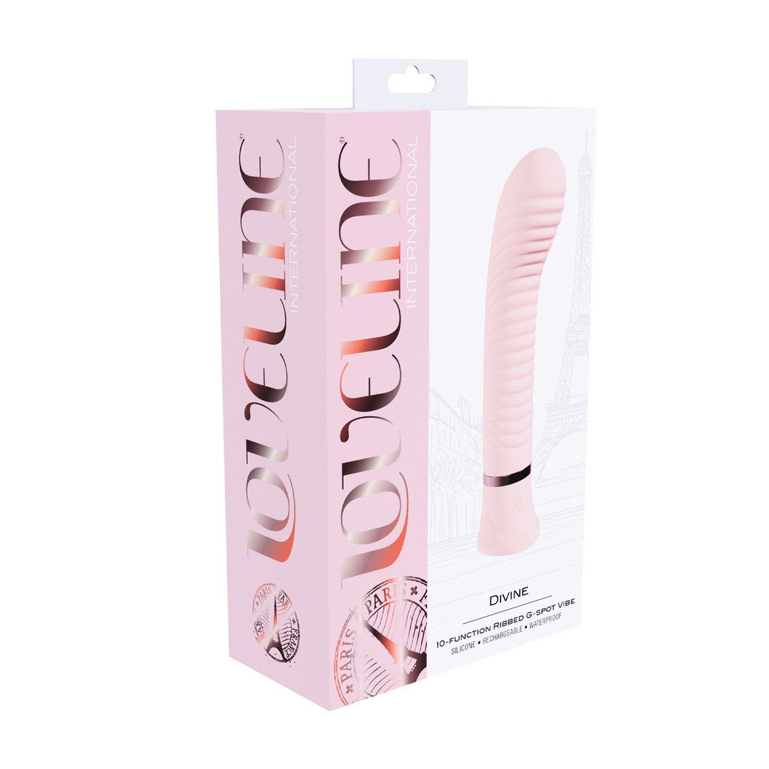 VIBRADOR PARA PONTO G DIVINE RIBBED ROSA LOVELINE