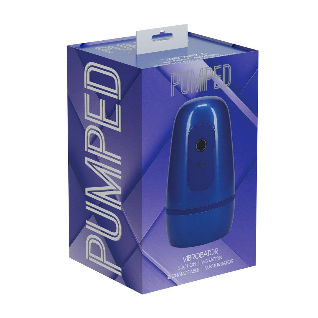 MASTURBADOR DE SUCÇÃO DE PRESSÃO NEGATIVA COM VIBRAÇÃO PULSAR METALLIC BLUE PUMPED