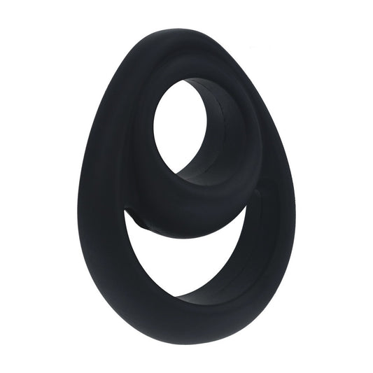 ANEL PARA O PÉNIS DUPLO EM SILICONE ERGO PRETO LEVELZ