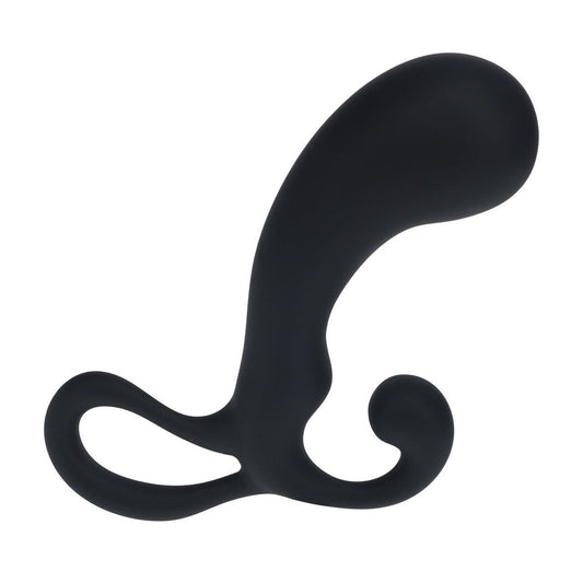 ESTIMULADOR DE PRÓSTATA  EM SILICONE COM BOLBO E ALÇA S PRETO LEVELZ