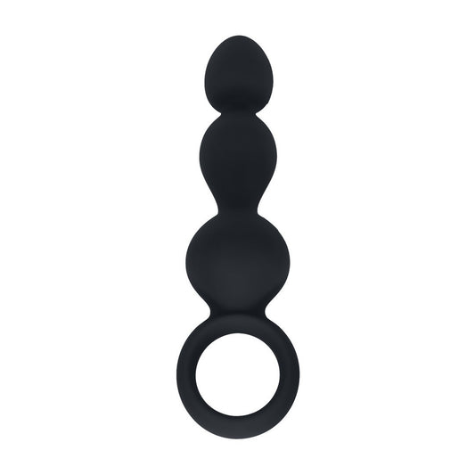 SONDA ANAL DE SILICONE COM PÉROLAS E ASA PRETO LEVELZ