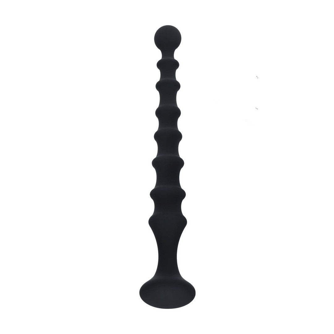 SONDA ANAL DE SILICONE ESTRIADA PRETA LEVELZ