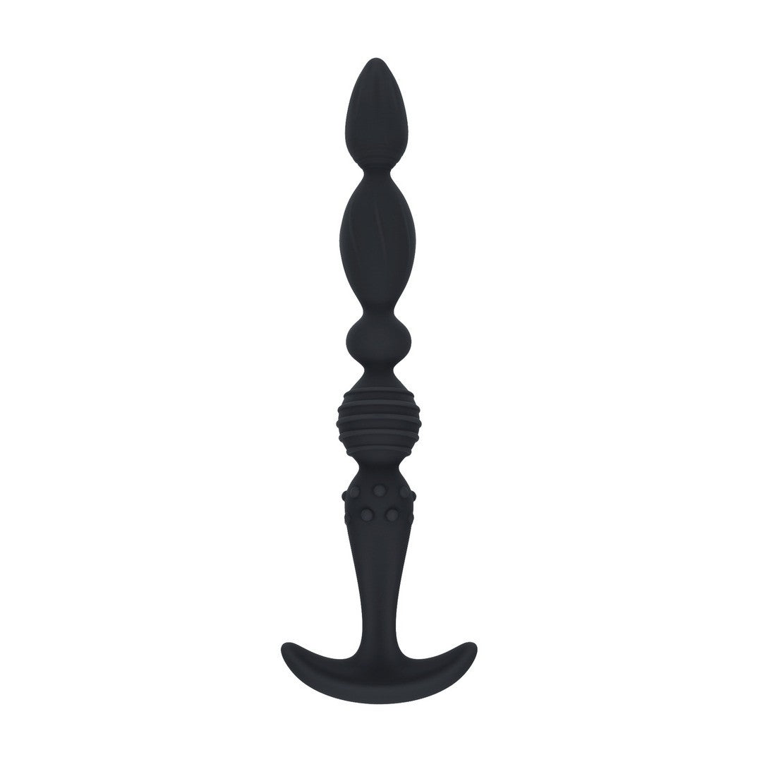SONDA ANAL EM SILICONE TEXTURIZADA PRETA LEVELZ