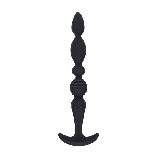 SONDA ANAL EM SILICONE TEXTURIZADA PRETA LEVELZ