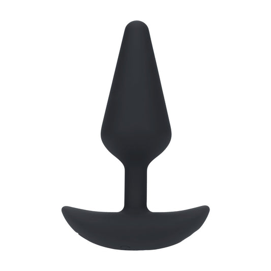 PLUG ANAL CLÁSSICO EM SILICONE COM VIBRAÇÃO M PRETO LEVELZ