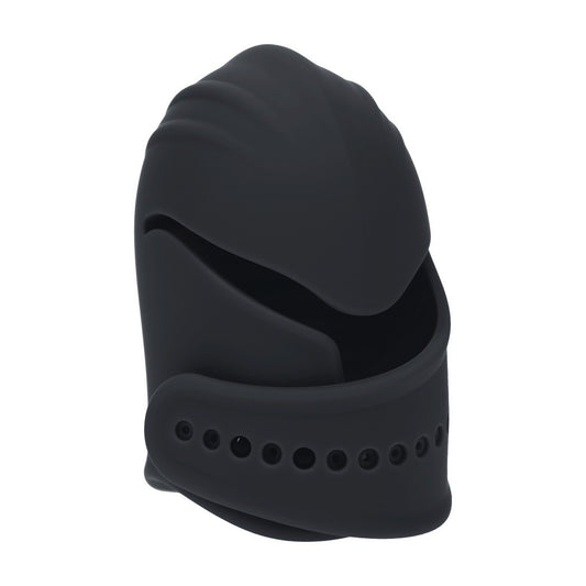ESTIMULADOR DE GLANDE AJUSTÁVEL EM SILICONE COM VIBRAÇÃO PRETO LEVELZ