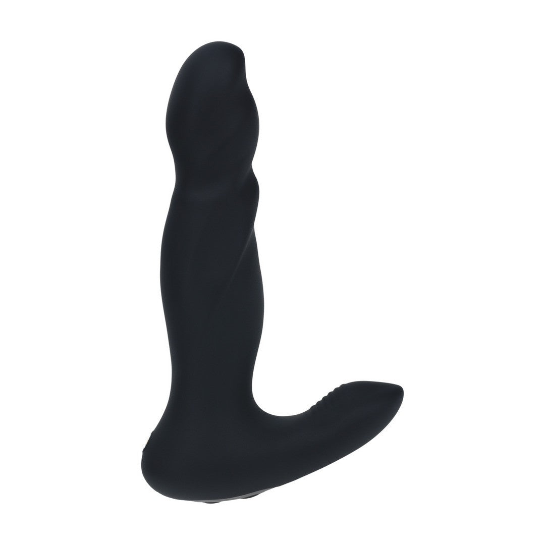 ESTIMULADOR DE PRÓSTATA EM SILICONE COM VIBRAÇÃO E IMPULSO PRETO LEVELZ