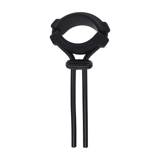 ANEL PARA O PÉNIS EM SILICONE AJUSTÁVEL E DESMONTÁVEL 5MM PRETO LEVELZ