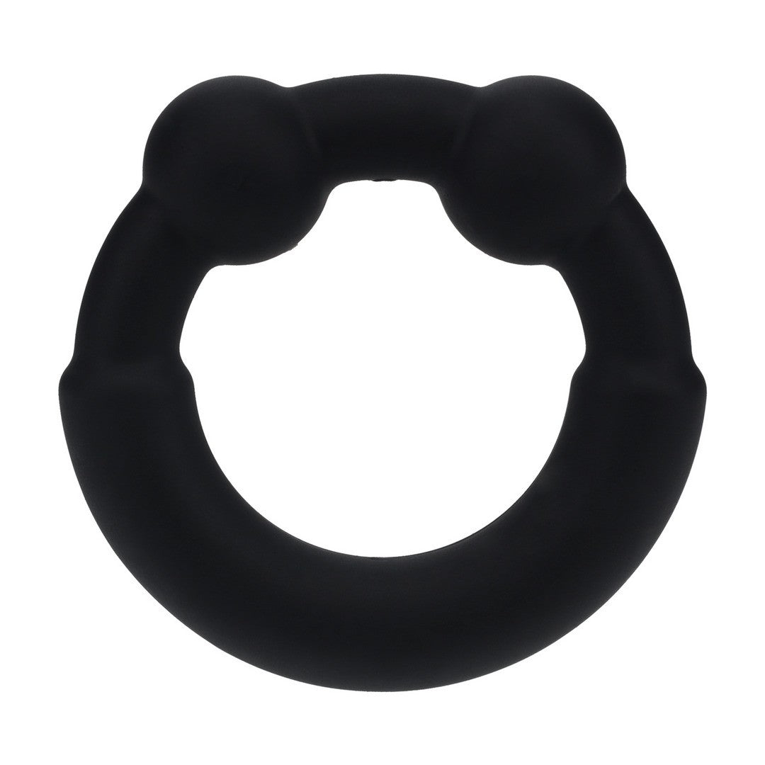 ANEL PARA O PÉNIS DE METAL E SILICONE PRETO LEVELZ