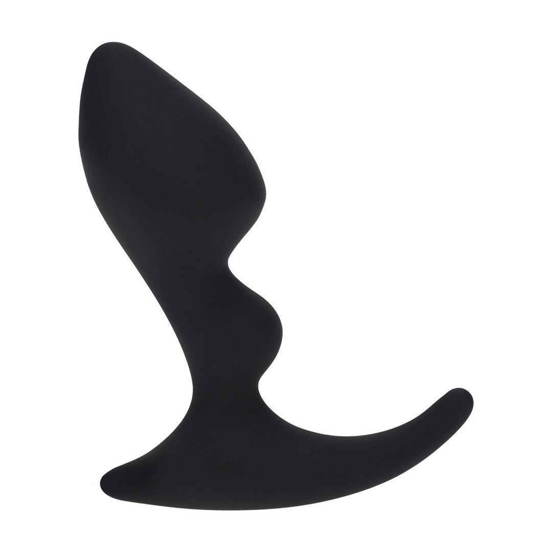 ESTIMULADOR DE PRÓSTATA DE SILICONE COM DUPLA ONDULAÇÃO PRETO LEVELZ