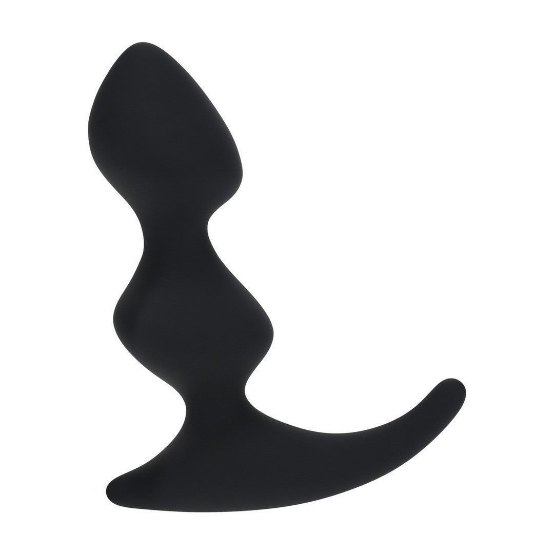 ESTIMULADOR DE PRÓSTATA DE SILICONE COM DUPLA ONDULAÇÃO PRETO LEVELZ