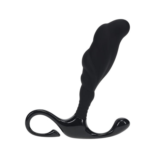 ESTIMULADOR DE PRÓSTATA DE SILICONE TEXTURIZADO RÍGIDO M PRETO LEVELZ