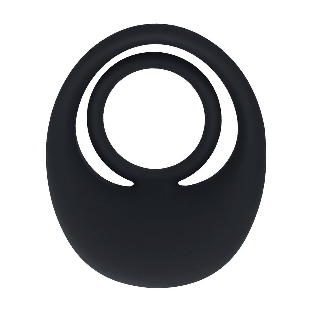 ANEL PARA O PÉNIS E TESTÍCULOS EM SILICONE LÍQUIDO COM VIBRAÇÃO PRETO LEVELZ