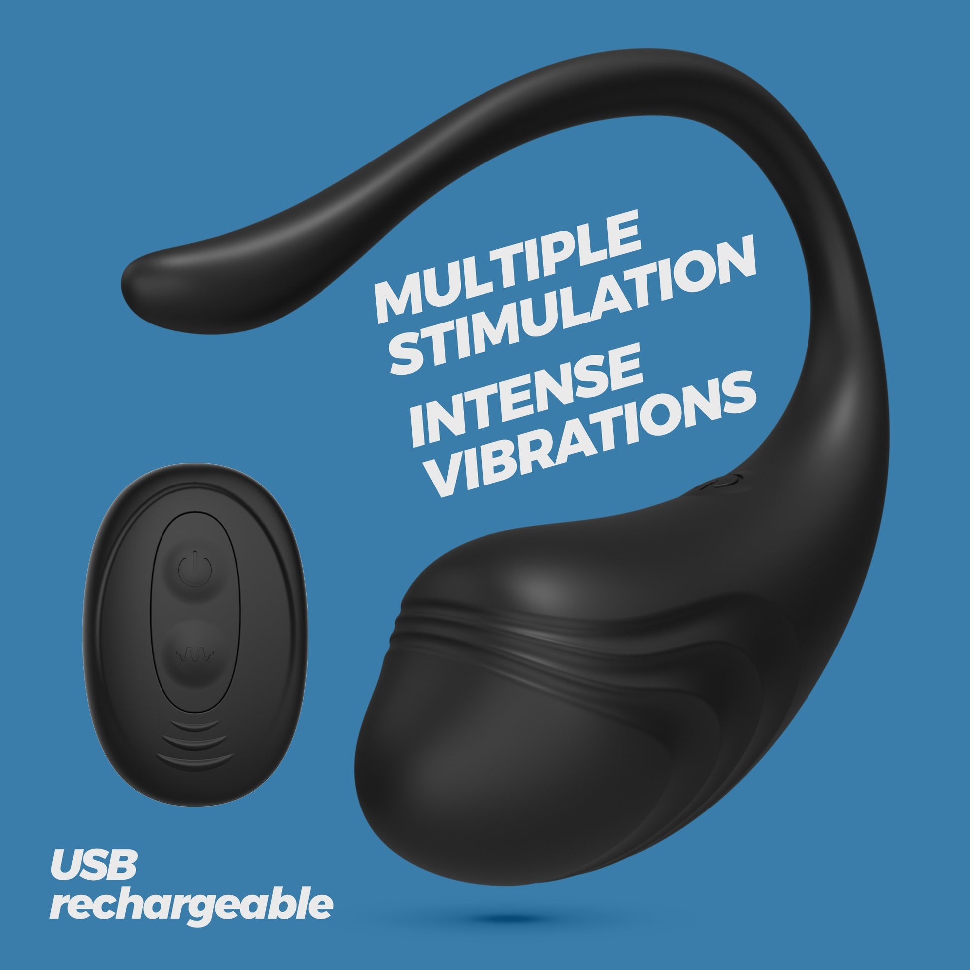 OVO VIBRATÓRIO RECARREGÁVEL COM COMANDO TAMAGO CRUSHIOUS PRETO