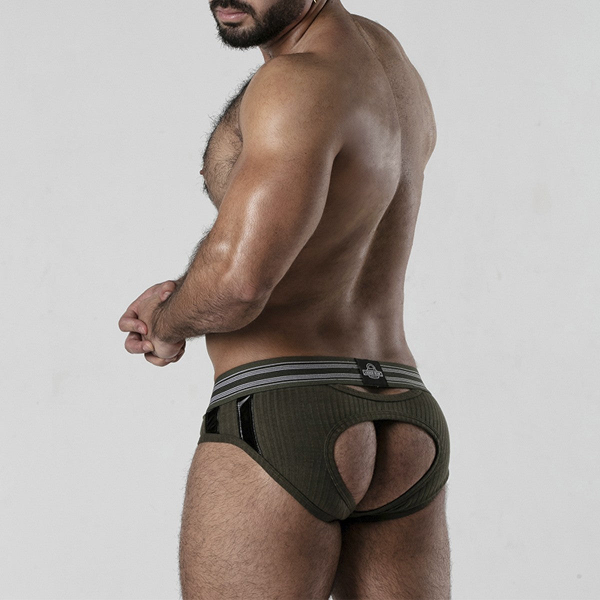 CUECA BACKROOM BOTTOMLESS LOCKER GEAR CAQUI46 3XL