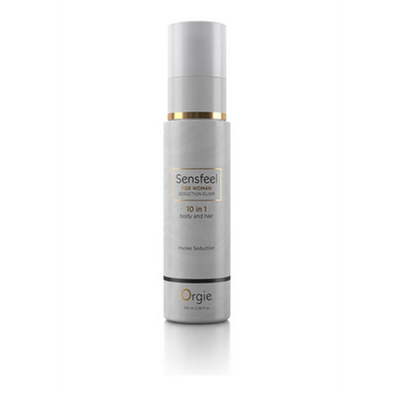 LOÇÃO 10 EM 1 PARA CORPO E CABELO COM FEROMONAS SENSFEEL FOR WOMAN 100ML ORGIE