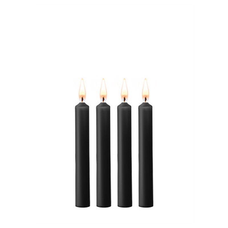 CONJUNTO DE 4 VELAS PRETAS TEASING WAX CANDLES OUCH!