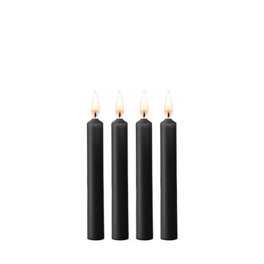 CONJUNTO DE 4 VELAS PRETAS TEASING WAX CANDLES OUCH!